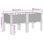 vidaXL Fioriera da Giardino con Gambe Grigio Blu 80x40x42 cm in PP