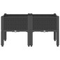 vidaXL Fioriera da Giardino con Gambe Nera 80x40x42 cm in PP