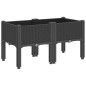 vidaXL Fioriera da Giardino con Gambe Nera 80x40x42 cm in PP