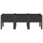 vidaXL Fioriera da Giardino con Gambe Nera 120x40x42 cm in PP