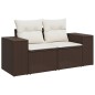 vidaXL Set Divani da Giardino 7 pz con Cuscini Marrone in Polyrattan vidaXL Set Divani da Giardino 7 pz con Cuscini Marrone in Polyrattan