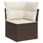 vidaXL Set Divani da Giardino 7 pz con Cuscini Marrone in Polyrattan vidaXL Set Divani da Giardino 7 pz con Cuscini Marrone in Polyrattan