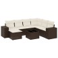vidaXL Set Divani da Giardino 8 pz con Cuscini Marrone in Polyrattan vidaXL Set Divani da Giardino 8 pz con Cuscini Marrone in Polyrattan