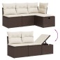 vidaXL Set Divano da Giardino 6 pz con Cuscini Marrone in Polyrattan vidaXL Set Divano da Giardino 6 pz con Cuscini Marrone in Polyrattan