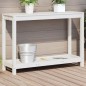 vidaXL Tavolo Invaso con Ripiano Bianco 108x35x75 cm Massello Pino vidaXL Tavolo Invaso con Ripiano Bianco 108x35x75 cm Massello Pino