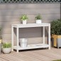 vidaXL Tavolo Invaso con Ripiano Bianco 108x35x75 cm Massello Pino vidaXL Tavolo Invaso con Ripiano Bianco 108x35x75 cm Massello Pino
