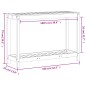 vidaXL Tavolo Invaso con Ripiano Bianco 108x35x75 cm Massello Pino vidaXL Tavolo Invaso con Ripiano Bianco 108x35x75 cm Massello Pino