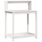 vidaXL Tavolo Invaso con Ripiani Bianco 82,5x50x109,5 cm Massello Pino