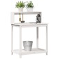 vidaXL Tavolo Invaso con Ripiani Bianco 82,5x50x109,5 cm Massello Pino