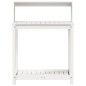 vidaXL Tavolo Invaso con Ripiani Bianco 82,5x50x109,5 cm Massello Pino
