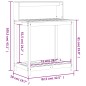 vidaXL Tavolo Invaso con Ripiani Bianco 82,5x50x109,5 cm Massello Pino