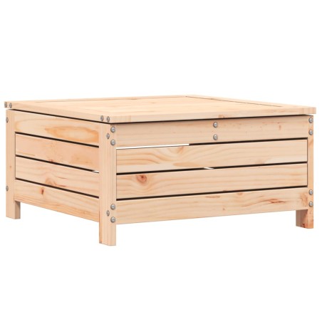 vidaXL Poggiapiedi da Giardino con Cuscino in Legno Massello di Pino