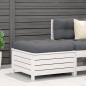 vidaXL Poggiapiedi da Giardino con Cuscino Legno Massello Pino Bianco vidaXL Poggiapiedi da Giardino con Cuscino Legno Massello Pino Bianco