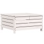 vidaXL Poggiapiedi da Giardino con Cuscino Legno Massello Pino Bianco vidaXL Poggiapiedi da Giardino con Cuscino Legno Massello Pino Bianco