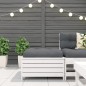vidaXL Poggiapiedi da Giardino con Cuscino Legno Massello Pino Bianco vidaXL Poggiapiedi da Giardino con Cuscino Legno Massello Pino Bianco