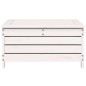 vidaXL Poggiapiedi da Giardino con Cuscino Legno Massello Pino Bianco vidaXL Poggiapiedi da Giardino con Cuscino Legno Massello Pino Bianco