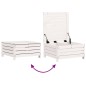 vidaXL Poggiapiedi da Giardino con Cuscino Legno Massello Pino Bianco vidaXL Poggiapiedi da Giardino con Cuscino Legno Massello Pino Bianco
