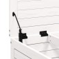 vidaXL Poggiapiedi da Giardino con Cuscino Legno Massello Pino Bianco vidaXL Poggiapiedi da Giardino con Cuscino Legno Massello Pino Bianco