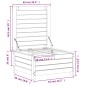 vidaXL Poggiapiedi da Giardino con Cuscino Legno Massello Pino Bianco vidaXL Poggiapiedi da Giardino con Cuscino Legno Massello Pino Bianco