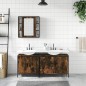 vidaXL Set Mobili da Bagno 3 pz Rovere Fumo in Legno Multistrato