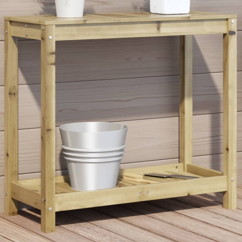 vidaXL Tavolo Invaso con Ripiano 82,5x35x75cm Legno Impregnato di Pino vidaXL Tavolo Invaso con Ripiano 82,5x35x75cm Legno Impregnato di Pino