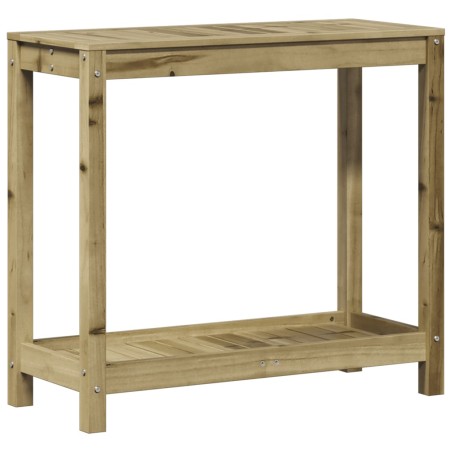 vidaXL Tavolo Invaso con Ripiano 82,5x35x75cm Legno Impregnato di Pino