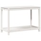 vidaXL Tavolo Invaso con Ripiano Bianco 108x50x75 cm Massello Pino vidaXL Tavolo Invaso con Ripiano Bianco 108x50x75 cm Massello Pino