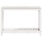 vidaXL Tavolo Invaso con Ripiano Bianco 108x50x75 cm Massello Pino vidaXL Tavolo Invaso con Ripiano Bianco 108x50x75 cm Massello Pino