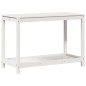 vidaXL Tavolo Invaso con Ripiano Bianco 108x50x75 cm Massello Pino vidaXL Tavolo Invaso con Ripiano Bianco 108x50x75 cm Massello Pino