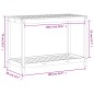 vidaXL Tavolo Invaso con Ripiano Bianco 108x50x75 cm Massello Pino vidaXL Tavolo Invaso con Ripiano Bianco 108x50x75 cm Massello Pino