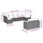 vidaXL Set Divani da Giardino 9pz con Cuscini Marrone in Polyrattan