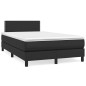 vidaXL Letto a Molle con Materasso e LED Nero 120x190 cm in Similpelle vidaXL Letto a Molle con Materasso e LED Nero 120x190 cm in Similpelle