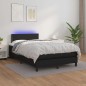 vidaXL Letto a Molle con Materasso e LED Nero 120x190 cm in Similpelle vidaXL Letto a Molle con Materasso e LED Nero 120x190 cm in Similpelle