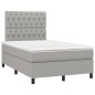 vidaXL Letto a Molle Materasso e LED Grigio Chiaro 120x190 cm Tessuto vidaXL Letto a Molle Materasso e LED Grigio Chiaro 120x190 cm Tessuto