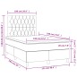 vidaXL Letto a Molle Materasso e LED Grigio Chiaro 120x190 cm Tessuto vidaXL Letto a Molle Materasso e LED Grigio Chiaro 120x190 cm Tessuto