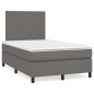 vidaXL Giroletto Molle con Materasso e LED Grigio 120x190cm Similpelle