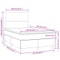 vidaXL Giroletto Molle con Materasso e LED Grigio 120x190cm Similpelle