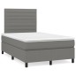 vidaXL Letto a Molle Materasso e LED Grigio Scuro 120x190cm in Tessuto vidaXL Letto a Molle Materasso e LED Grigio Scuro 120x190cm in Tessuto