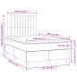 vidaXL Letto a Molle con Materasso e LED Nero 120x190 cm in Tessuto vidaXL Letto a Molle con Materasso e LED Nero 120x190 cm in Tessuto
