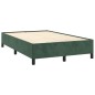 vidaXL Letto a Molle con Materasso e LED Verde Scuro 120x190cm Velluto vidaXL Letto a Molle con Materasso e LED Verde Scuro 120x190cm Velluto