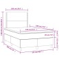 vidaXL Letto a Molle Materasso e LED Blu Scuro 120x190 cm in Velluto