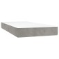 vidaXL Letto a Molle Materasso e LED Grigio Chiaro 120x190 cm Velluto vidaXL Letto a Molle Materasso e LED Grigio Chiaro 120x190 cm Velluto