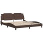 vidaXL Giroletto con Luci LED Marrone 160x200 cm in Similpelle vidaXL Giroletto con Luci LED Marrone 160x200 cm in Similpelle