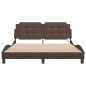 vidaXL Giroletto con Luci LED Marrone 160x200 cm in Similpelle vidaXL Giroletto con Luci LED Marrone 160x200 cm in Similpelle