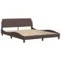 vidaXL Giroletto con Luci LED Marrone 160x200 cm in Similpelle vidaXL Giroletto con Luci LED Marrone 160x200 cm in Similpelle