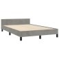 vidaXL Giroletto senza Materasso Grigio Chiaro 120x190 cm Velluto