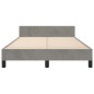 vidaXL Giroletto senza Materasso Grigio Chiaro 120x190 cm Velluto