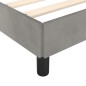 vidaXL Giroletto senza Materasso Grigio Chiaro 120x190 cm Velluto