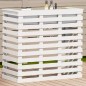 vidaXL Tavolo Bar da Esterno Bianco 113,5x50x103cm Legno Massello Pino vidaXL Tavolo Bar da Esterno Bianco 113,5x50x103cm Legno Massello Pino