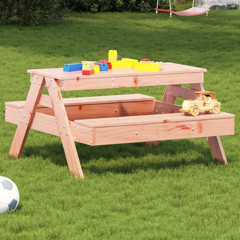 vidaXL Tavolo da Picnic per Bambini 88x97x52 cm Legno Massello Douglas vidaXL Tavolo da Picnic per Bambini 88x97x52 cm Legno Massello Douglas